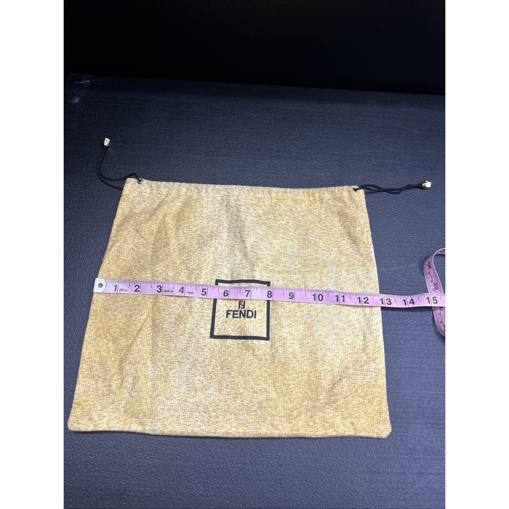 Fendi Dust Bag Yellow Drawstring Storage Pouch 13x11.5 (1713)